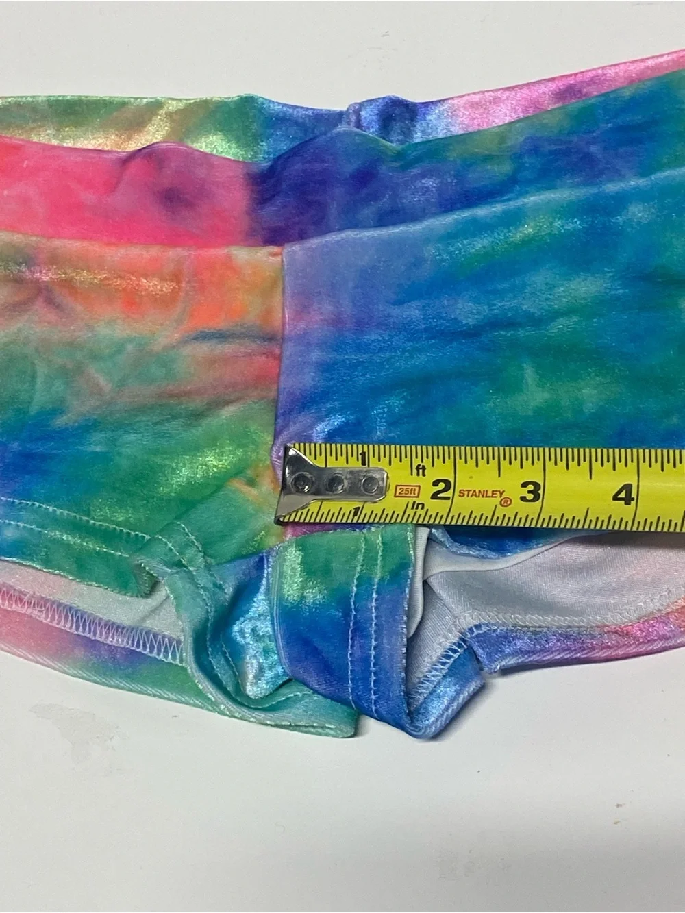iHeartRaves Multicolor Tie-Dye Velvet Athletic Shorts scrunchie butt booty short